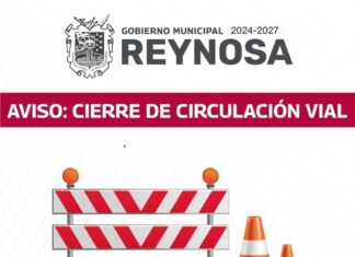 Aviso, cierre temporal de vialidad