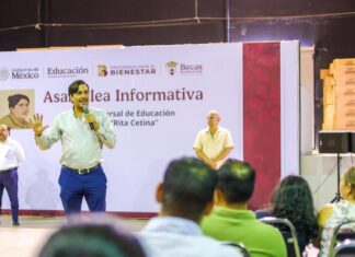 Presidió Carlos Peña Ortiz Asamblea Informativa de la Beca Universal de Educación Básica Rita Cetina