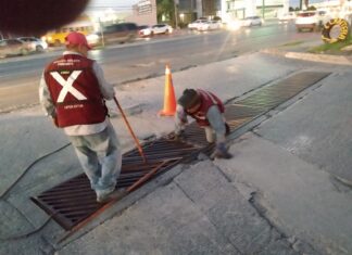 Reparó Servicios Públicos de Reynosa rejilla pluvial en Casa Bella*