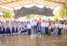 Inauguró Carlos Peña Ortiz programa Desayunos Escolares 2025 en escuela primaria Benito Juárez