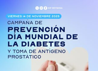 Invita DIF-Reynosa a la Campaña de Prevención “Día Mundial de la Diabetes” y Toma de Antígeno Prostático