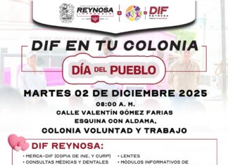 Llevará DIF-Reynosa atención integral a familias de la colonia Voluntad y Trabajo