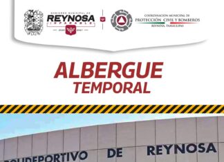 Ofrece Alcalde Carlos Peña Ortiz Albergue Temporal en Polideportivo Reynosa