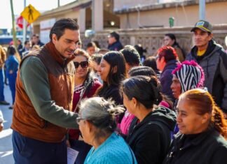 El Alcalde de Reynosa Inaugura la Pavimentación Hidráulica en la colonia Lázaro Cárdenas.