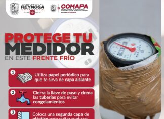 *Recomienda COMAPA a proteger medidores ante posibles bajas temperaturas*
