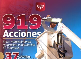 *Efectuó Gobierno Municipal de Reynosa más de 900 acciones de alumbrado público*