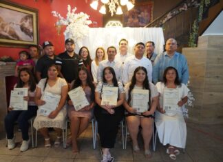 Convive Humberto Prieto Herrera con parejas que se unen en matrimonio en el día del amor y la amistad.