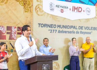 *Inauguró Alcalde Carlos Peña Ortiz Torneo Municipal de Voleibol del 277 Aniversario de Reynosa*