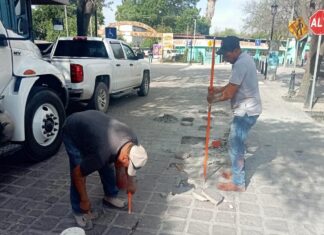 *Rehabilita Gobierno de Reynosa banqueta peatonal en Calle Cuarta de la colonia Ribereña*