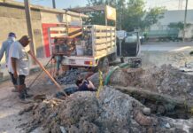 *Repara COMAPA fuga de agua potable en la colonia 16 de Septiembre*