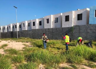 *Realiza Gobierno de Carlos Peña Ortiz limpieza en CBTis 302 de Alta Vista*