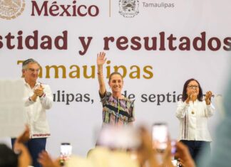 *Presente Carlos Peña Ortiz en comparecencia de la Presidenta Claudia Sheinbaum Pardo en Ciudad Victoria*