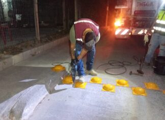 *Instaló Gobierno de Reynosa boyas de tráfico para seguridad peatonal*