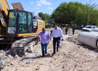 *Supervisan obra para mejorar el desfogue de Agua*