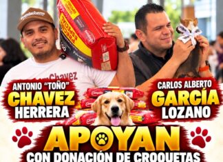 *ANTONIO “TOÑO” CHÁVEZ Y CARLOS GARCÍA LOZANO SE SUMAN AL BIENESTAR ANIMAL CON DONACIÓN DE CROQUETAS A VIBA*